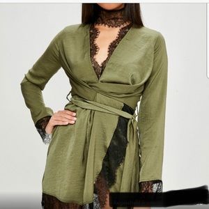 Missguided silky lace dress